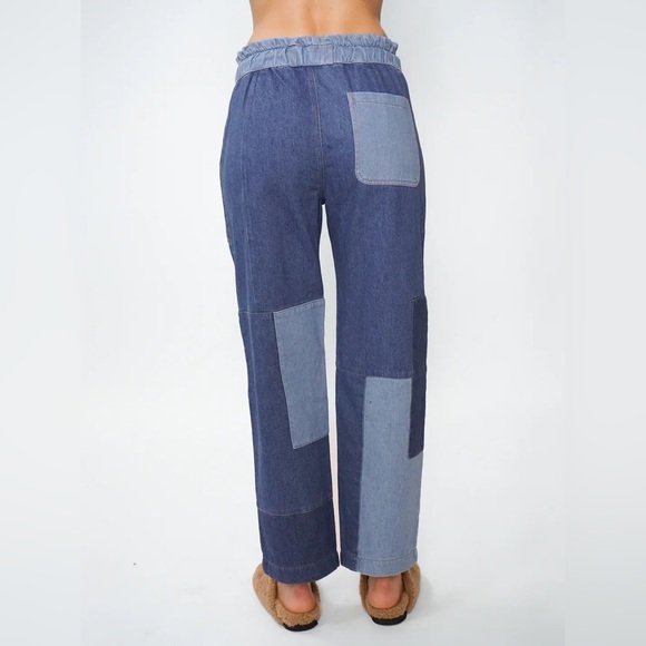 Electric & Rose Easy Pant - Patchwork Denim - Picture 3 of 3